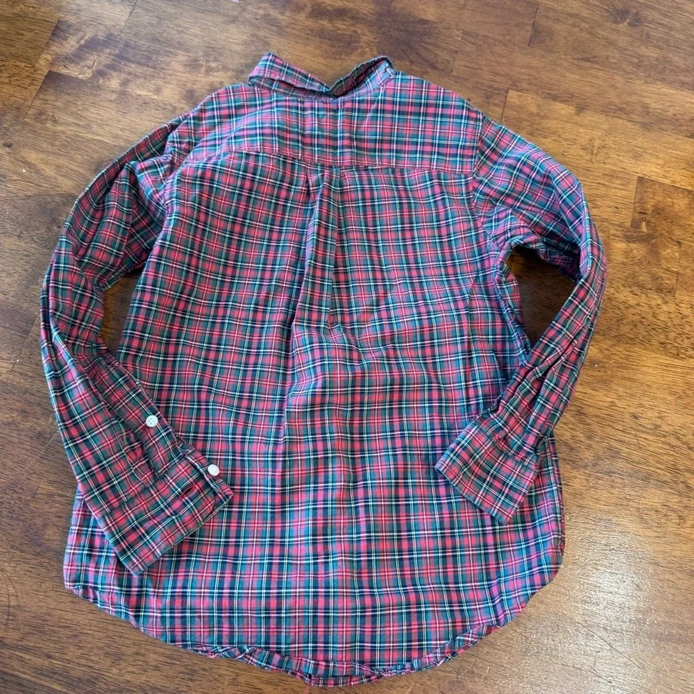 Ralph Lauren Red Green Plaid button down shirt size 6